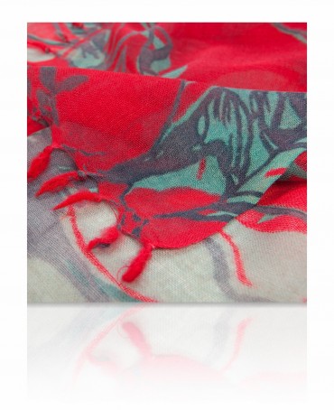 Палантин Женский ZW-ORCHID.GRANDE/FIRE.RED